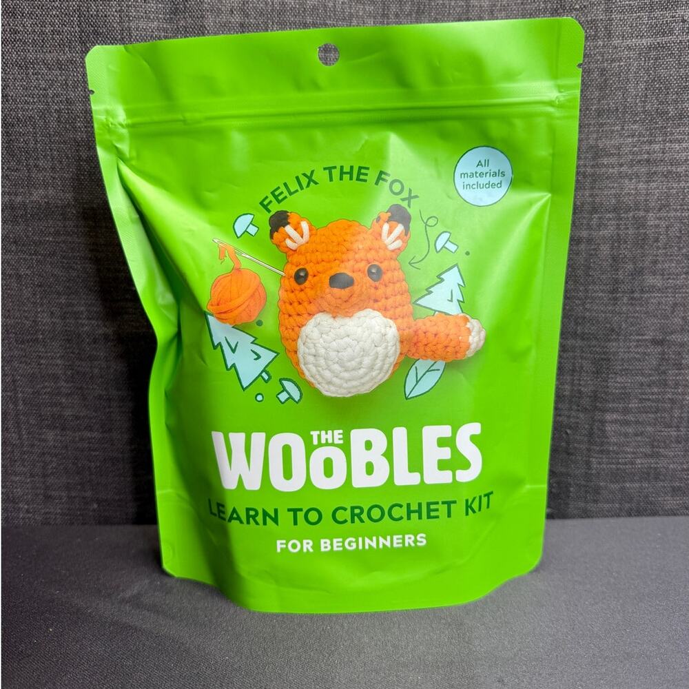 The Woobles Felix the Fox Beginner Crochet Kit Amigurumi Learn To New Sealed